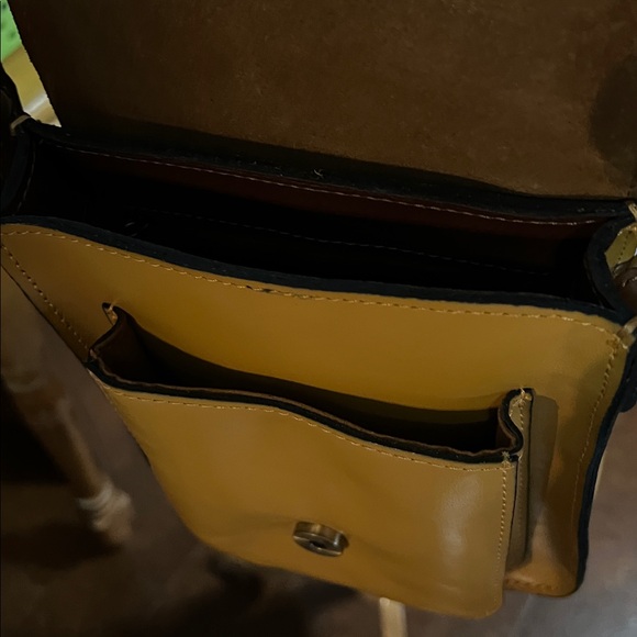 Patricia Nash Yellow and Brown Crossbody Bag - Picture 3 of 6